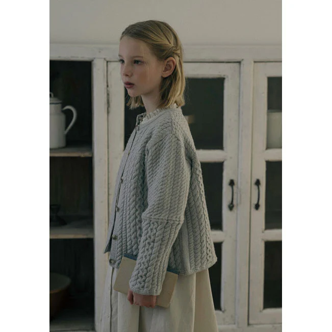 Louisiella Pale Blue Benjamin Knit Cardigan - Image 4