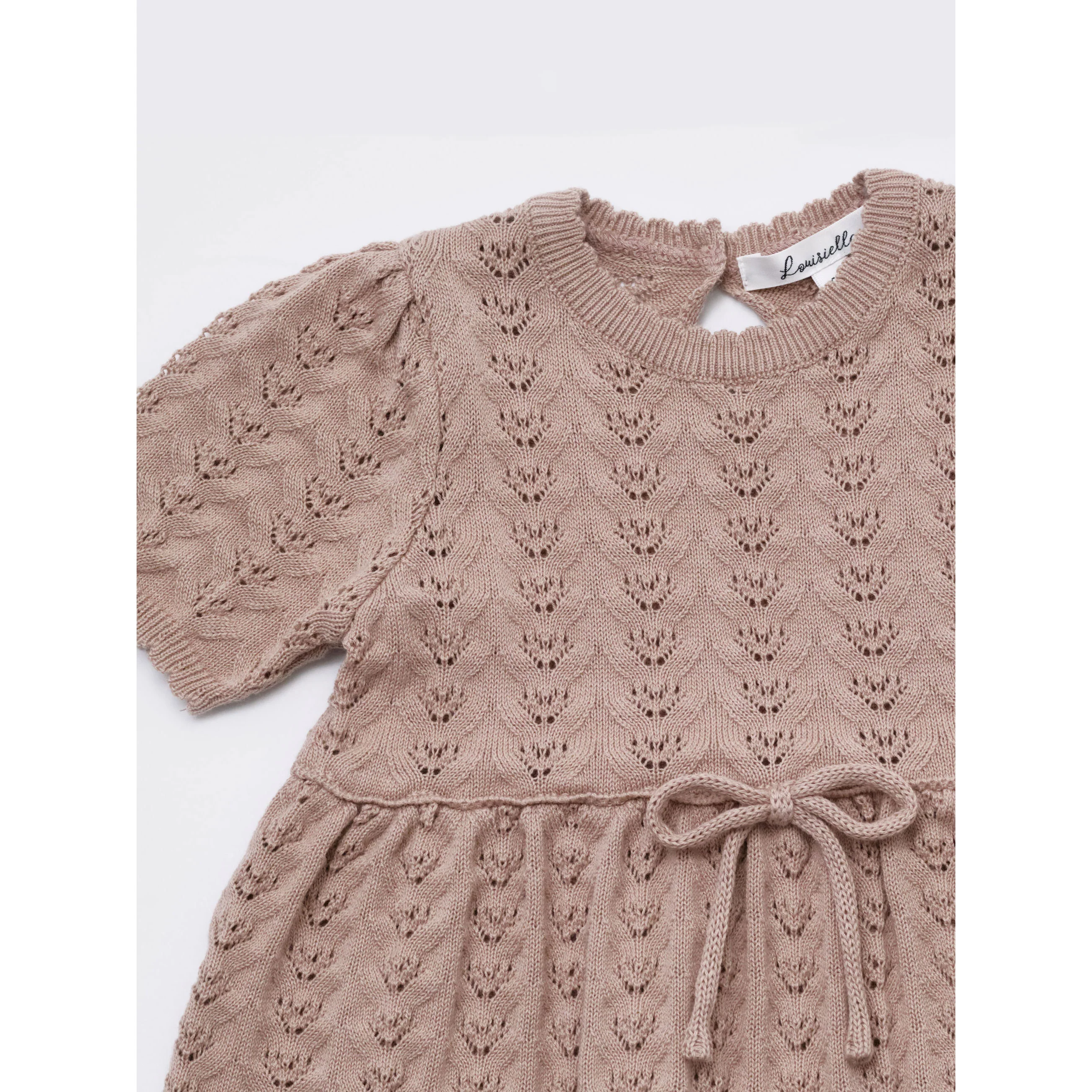Louisiella Pink Delaney Knit Baby Dress - Image 3