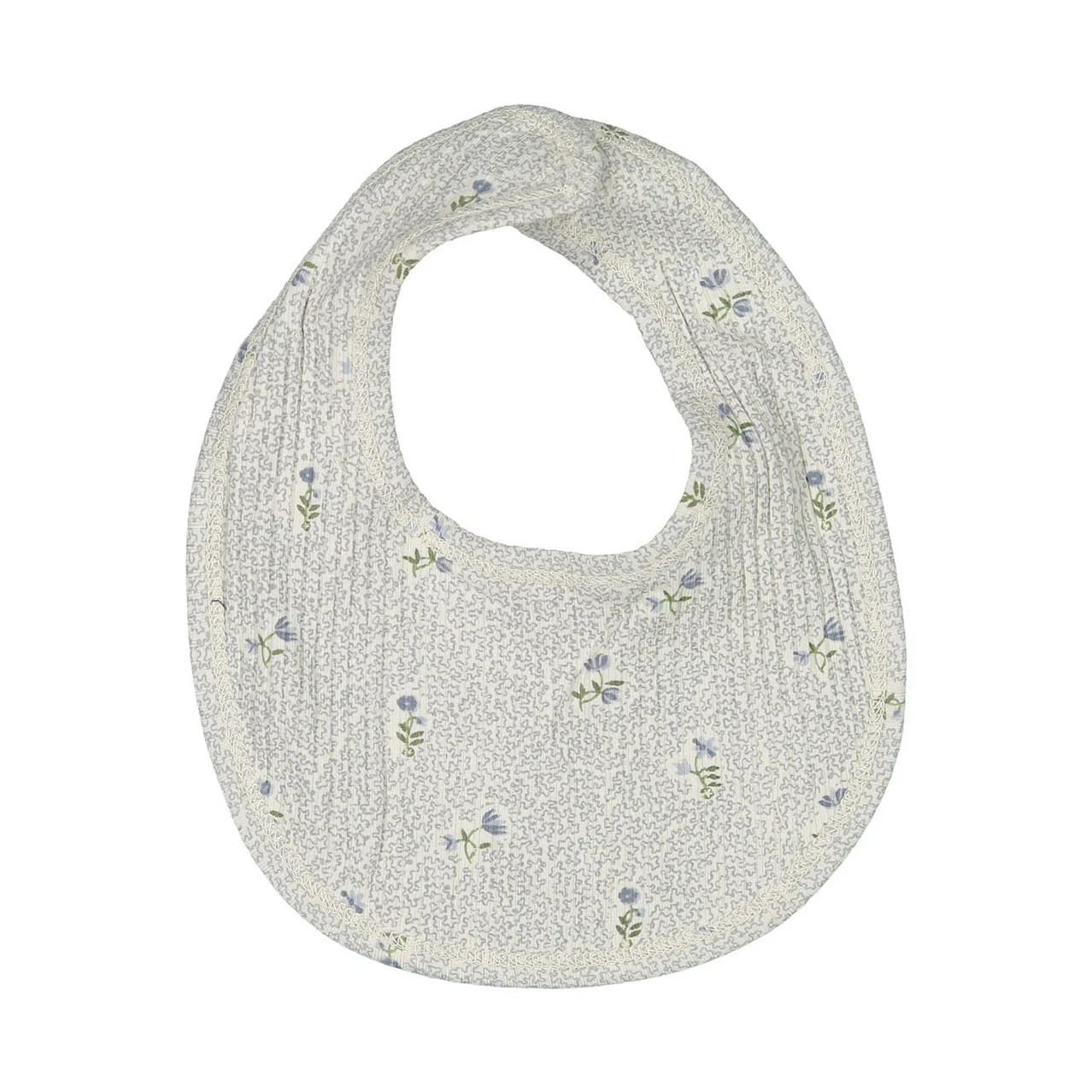 Lovely Littles Printed Bib - Dahlia Blue
