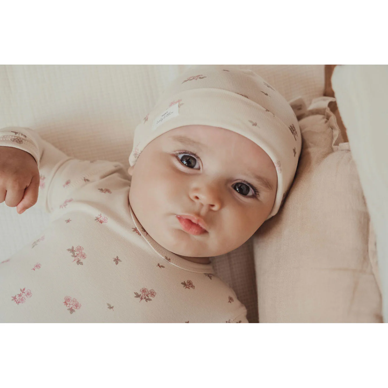 Lovely Littles The Printed Romper + Hat - Azelea - Image 2