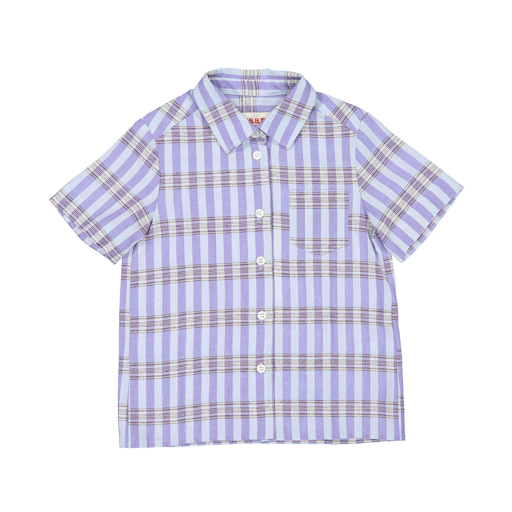 Maan Blue/Purple Woven Fiat Shirt