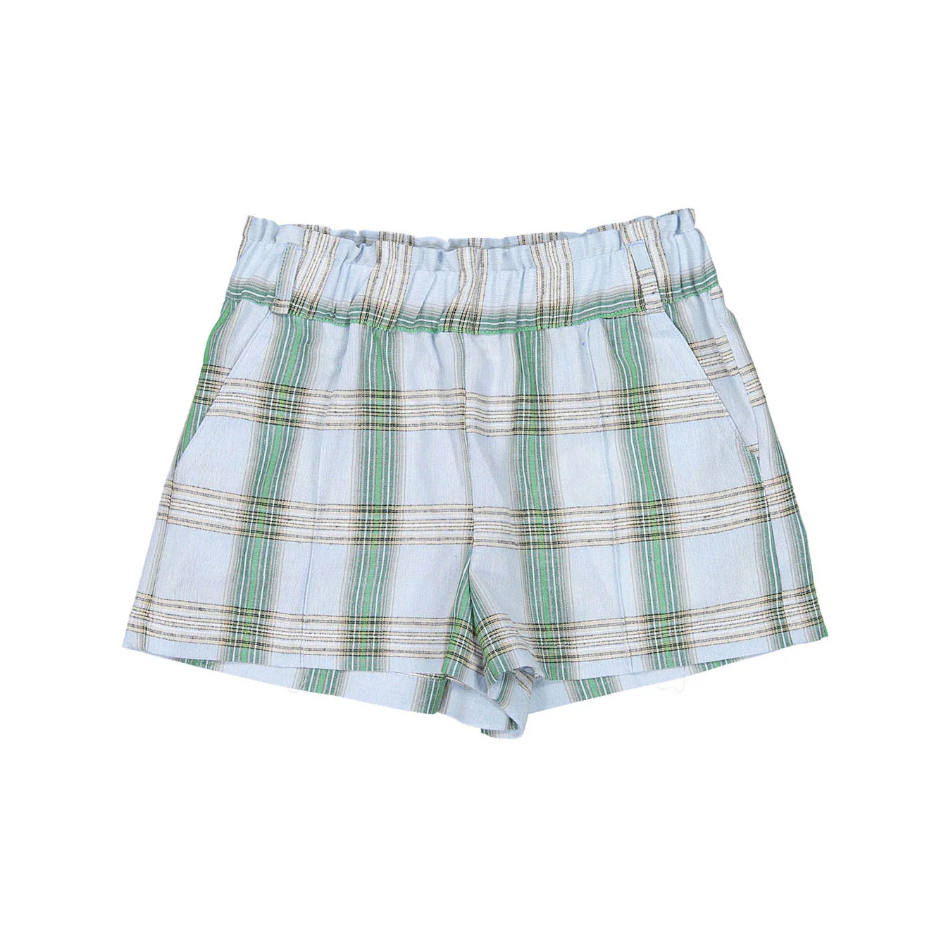 Maan Green Woven Shorts