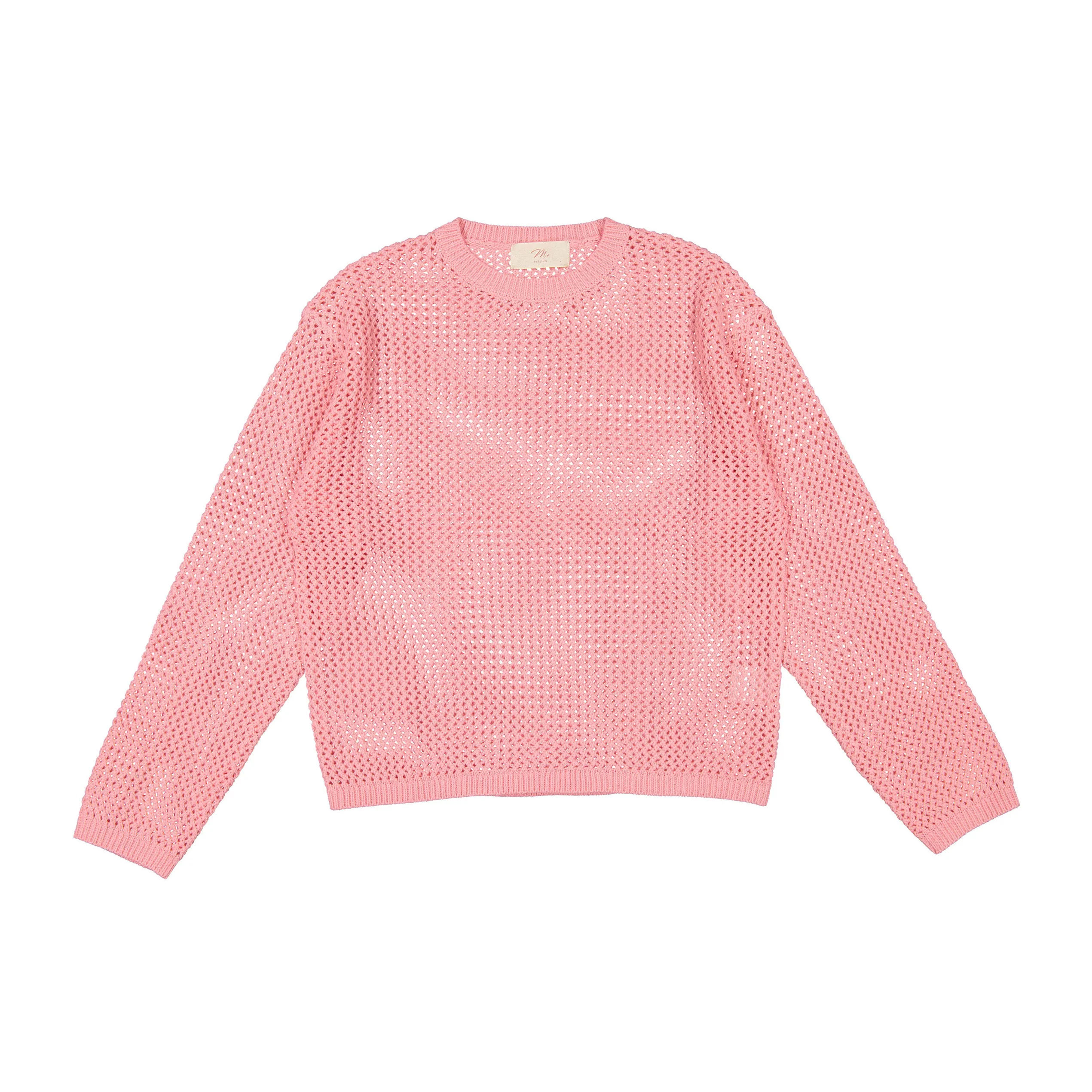 Maan Pink Knit Womens Simca Pullover
