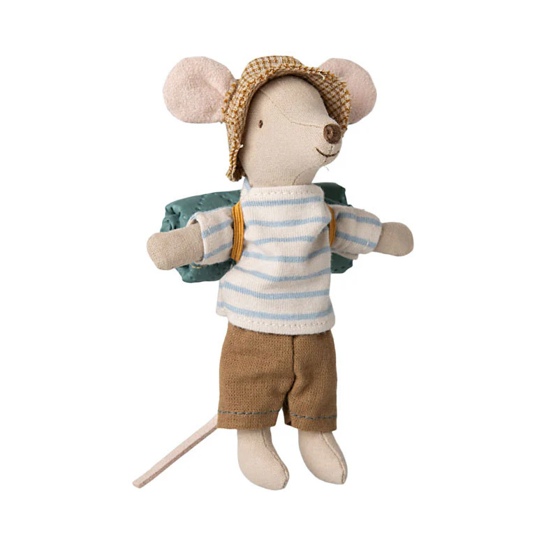Maileg Big Brother - Stripes Hiker Mouse