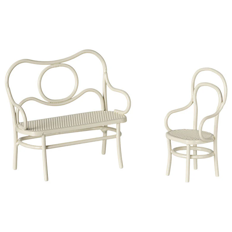 Maileg Cafe Set, Mouse, Small - Off White - Image 3