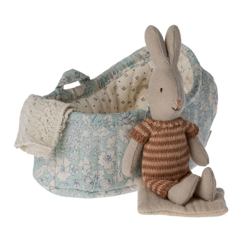 Maileg Rabbit In Carry Cot, Micro - 3 Pack