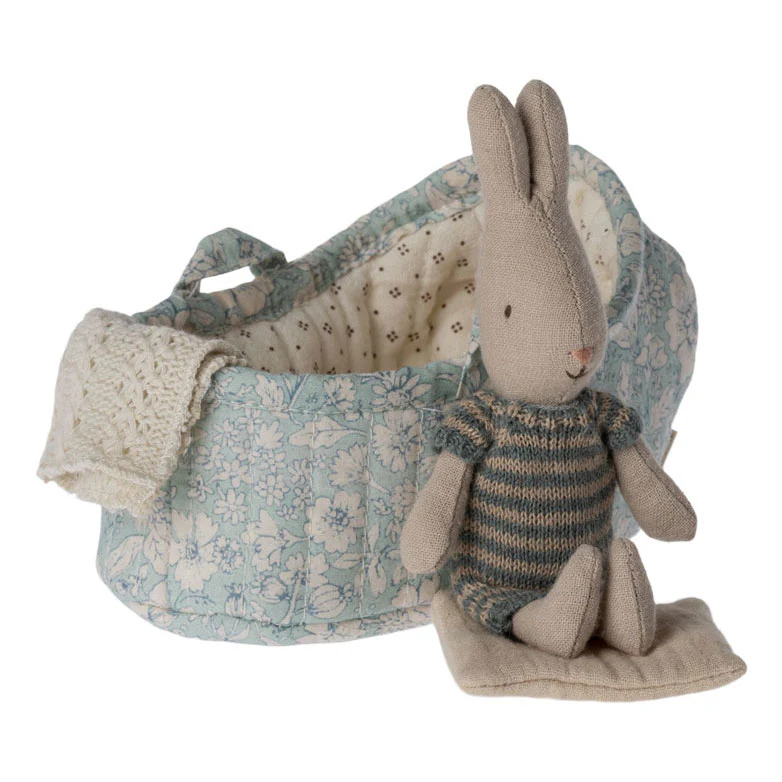 Maileg Rabbit In Carry Cot, Micro - 3 Pack - Image 2