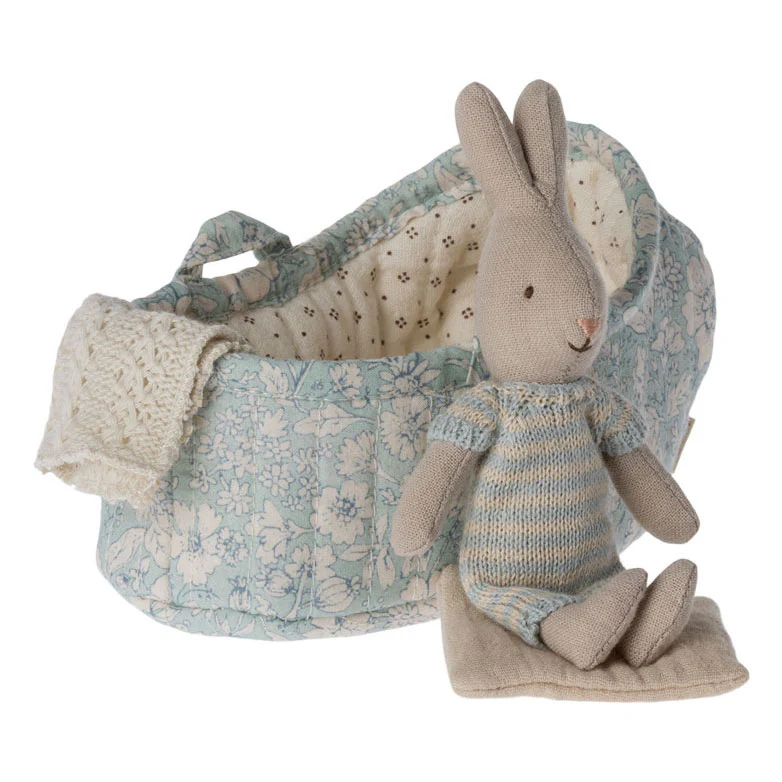Maileg Rabbit In Carry Cot, Micro - 3 Pack - Image 3