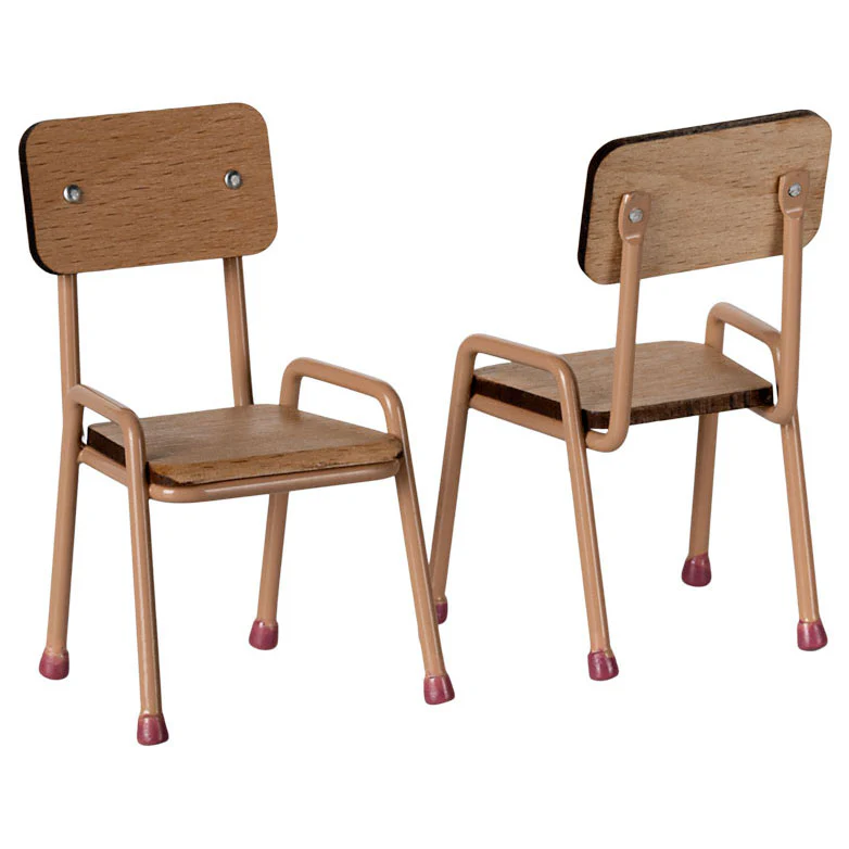Maileg Table And Chair Set, Mouse - Dark Powder - Image 3