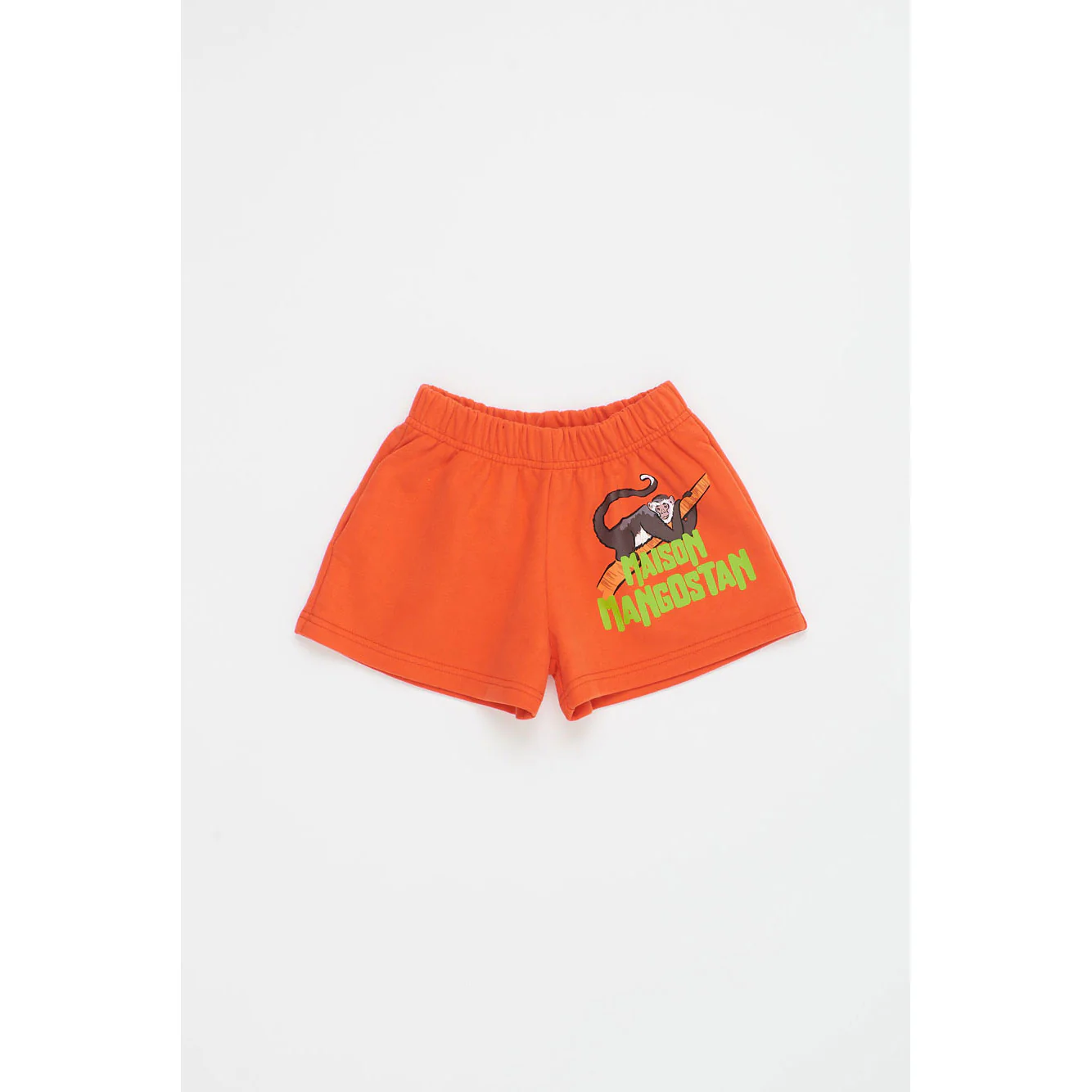 Maison Mangostan Red Monkey Log Sweat short