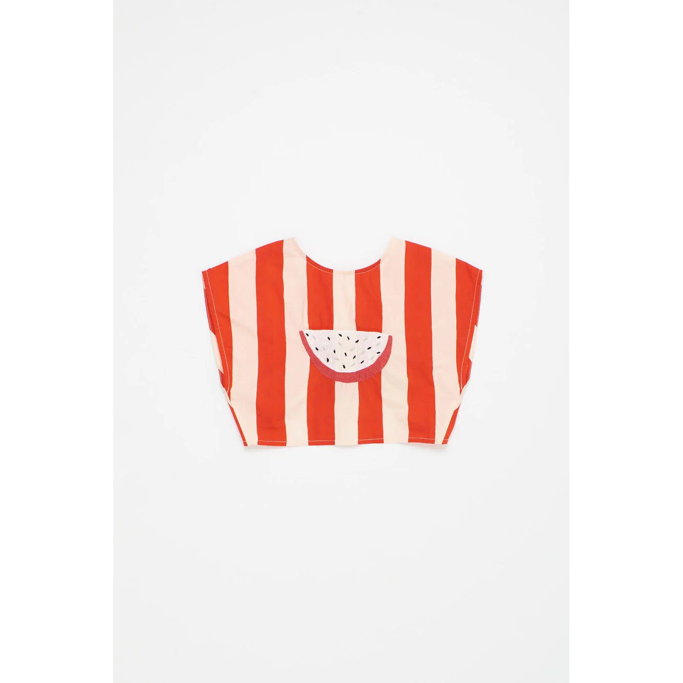 Maison Mangostan White/Red Watermelon Stripes Top