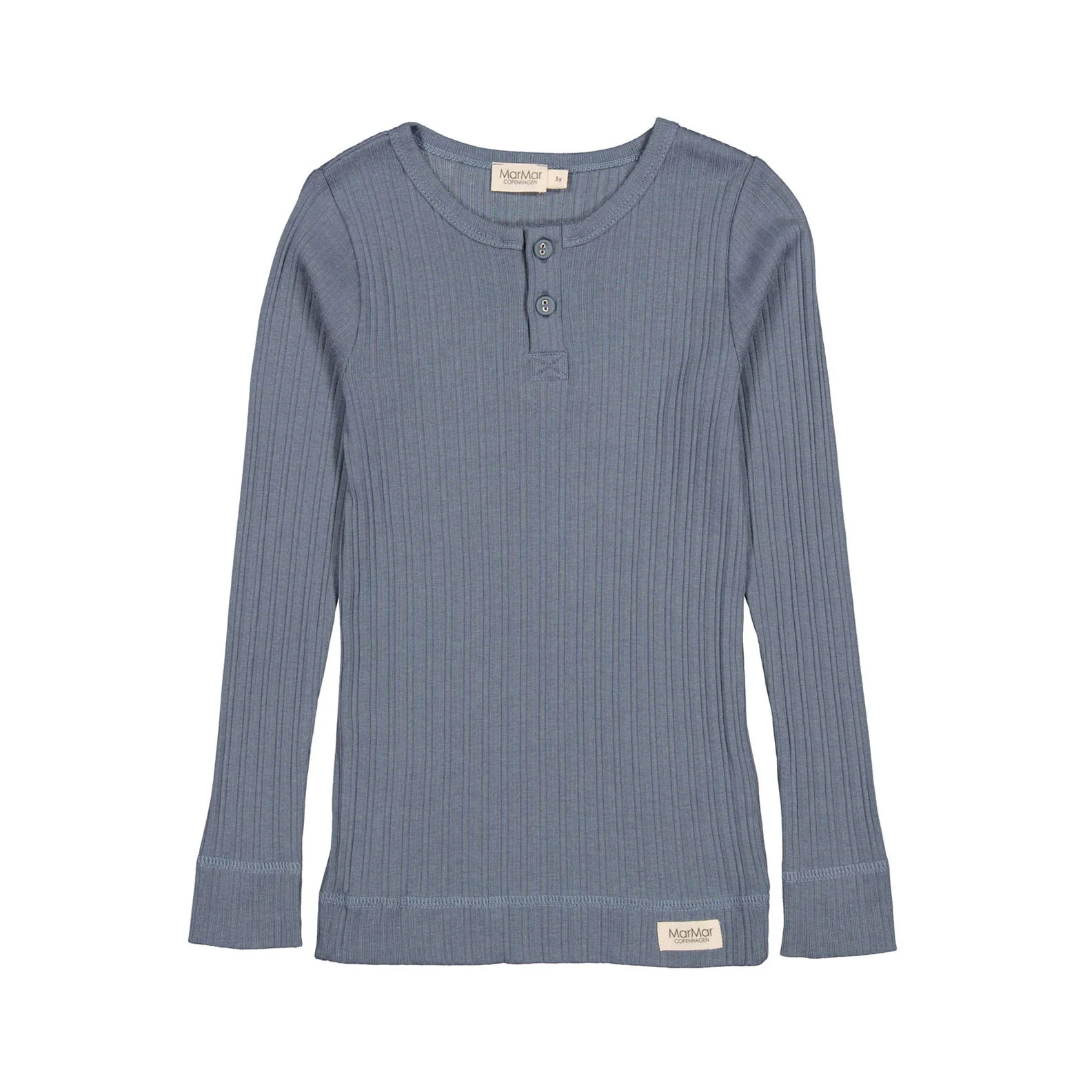 Marmar Copenhagen Blue Long Sleeve Henley Top