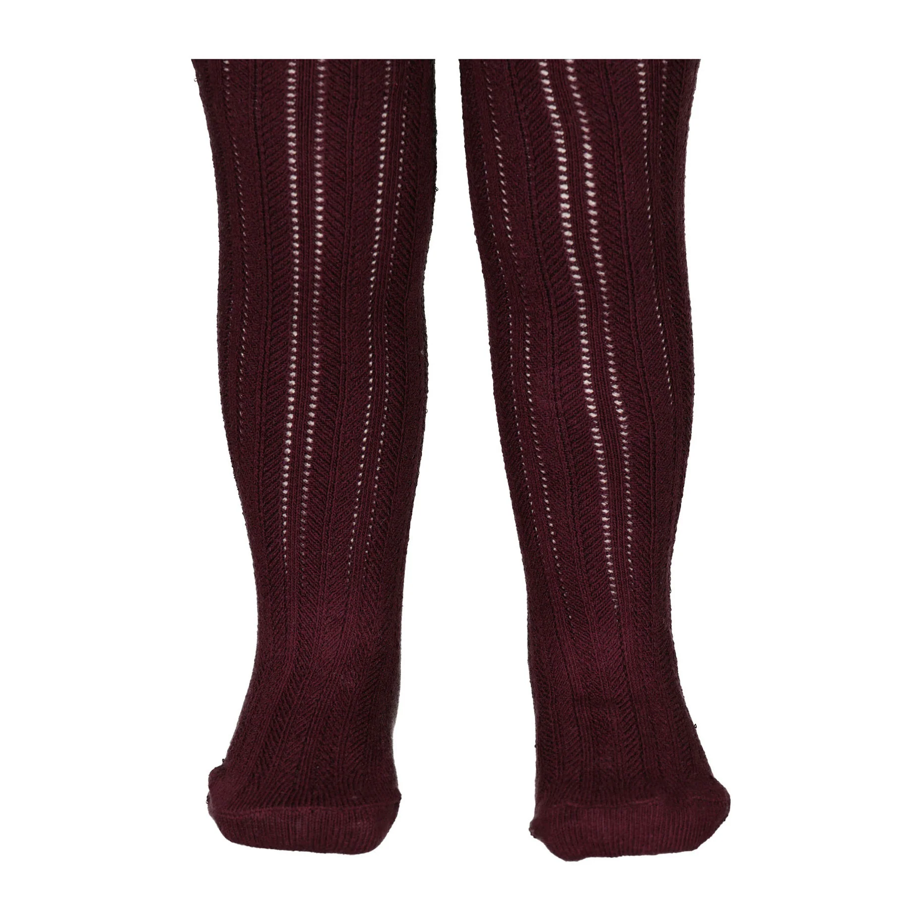Marmar Copenhagen Deep Mulberry Pointelle Tights - Image 2