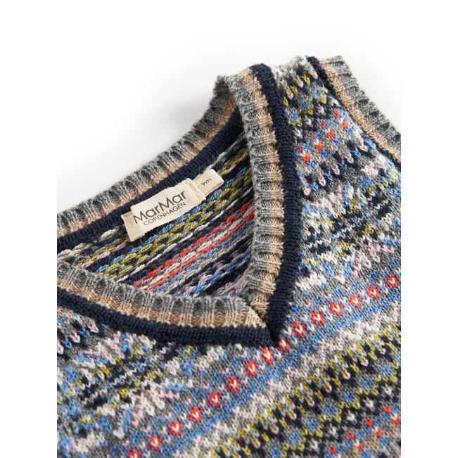 MarMar Copenhagen Fair Isle Taj Baby Vest - Image 3