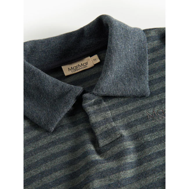 MarMar Copenhagen Forest Stripe Melange Thanos Polo - Image 3