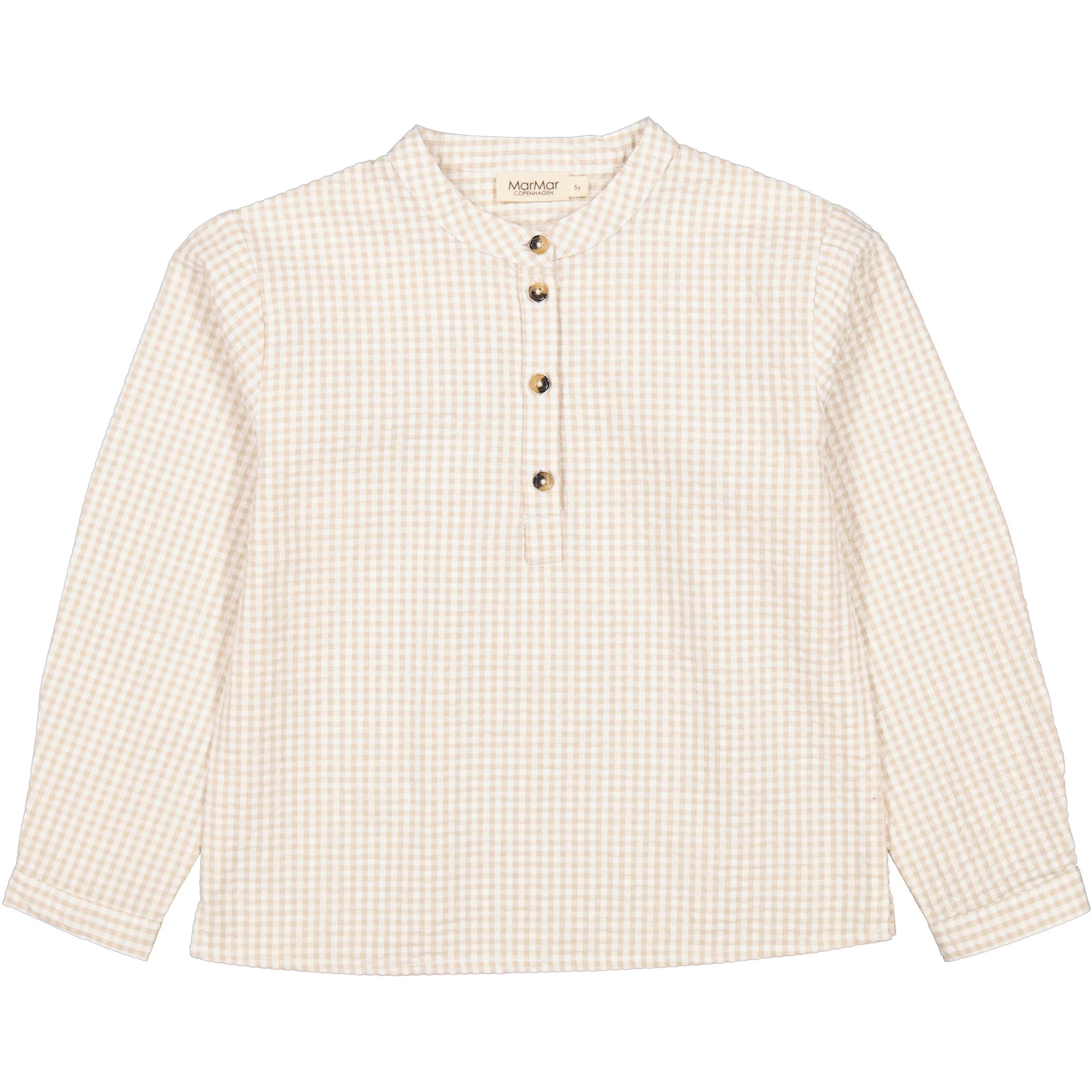 MarMar Copenhagen Grey Sand Gingham Tokyo Shirt