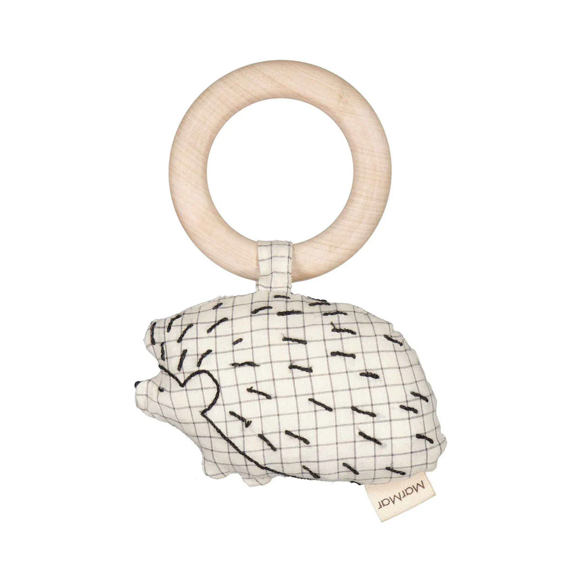 Marmar Copenhagen Lake Check Hedgehog Baby Rattle