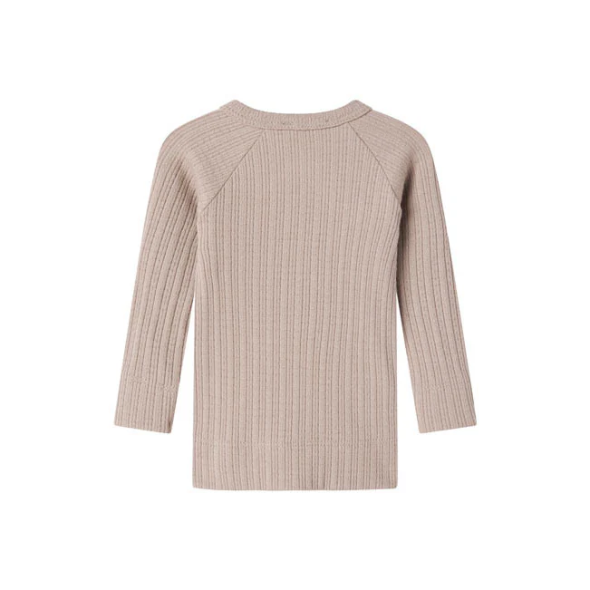 MarMar Copenhagen Soft Beige Tut Wrap LS Baby Tee - Image 2
