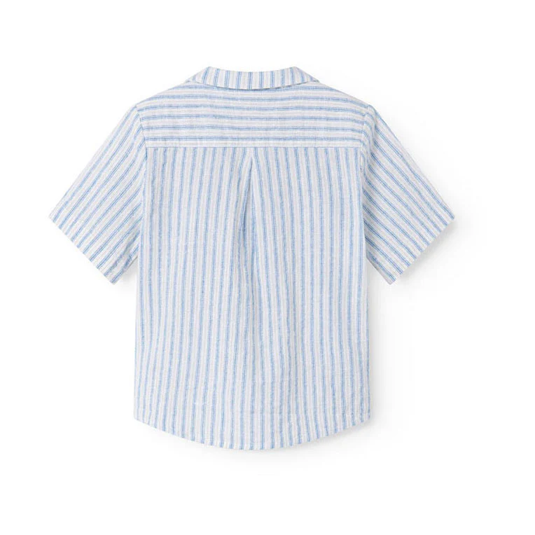 MarMar Copenhagen  Surf Blue Stripe Tage Shirt - Image 2