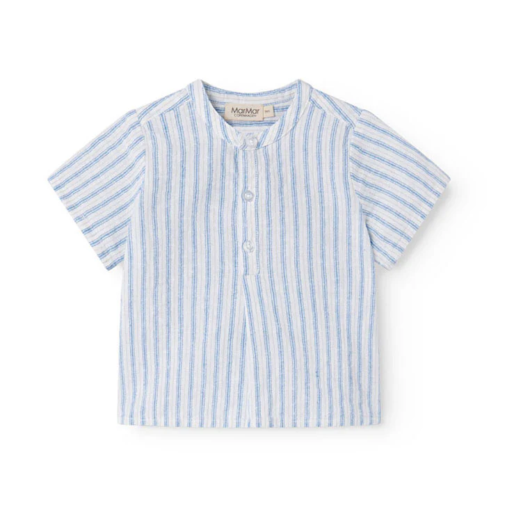 MarMar Copenhagen  Surf Blue Stripe Totoro Baby Shirt