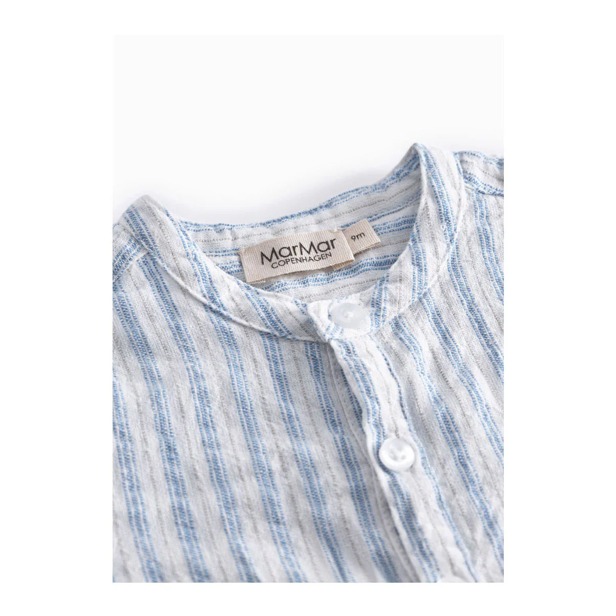 MarMar Copenhagen  Surf Blue Stripe Totoro Baby Shirt - Image 2