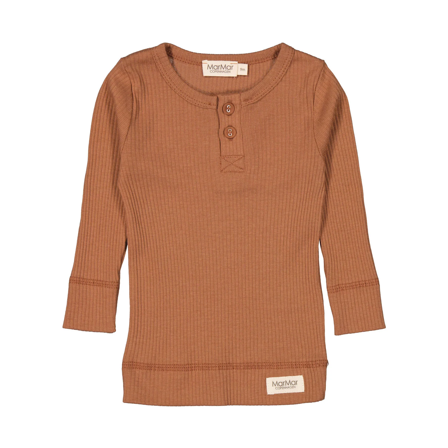 Marmar Copenhagen Light Pecan Long Sleeve Henley Top