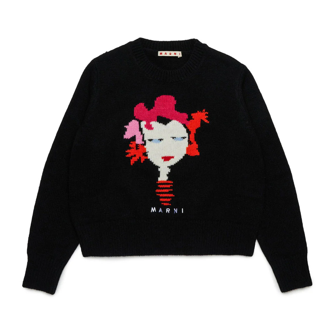 Marni Black Doll Face Pullover