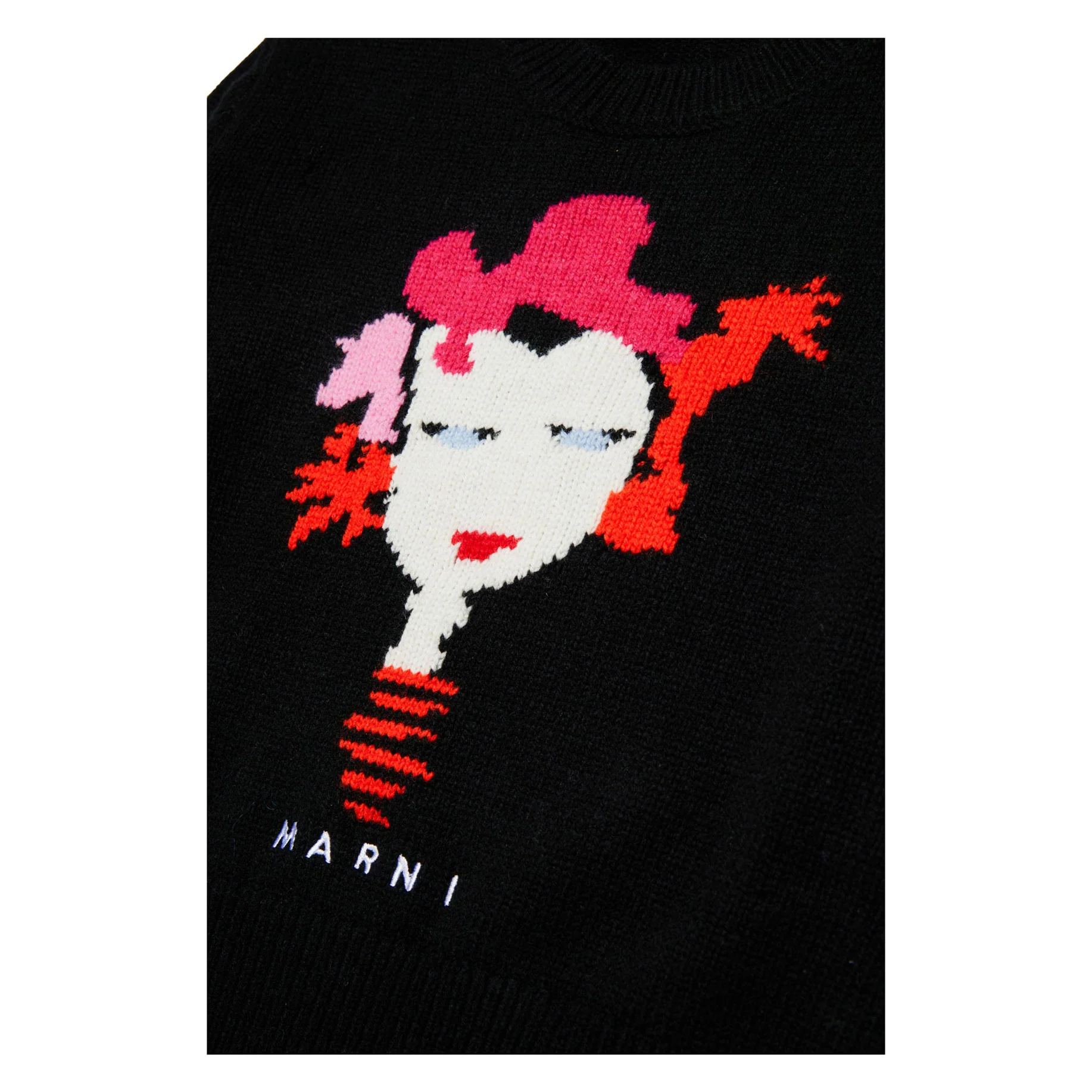 Marni Black Doll Face Pullover - Image 4