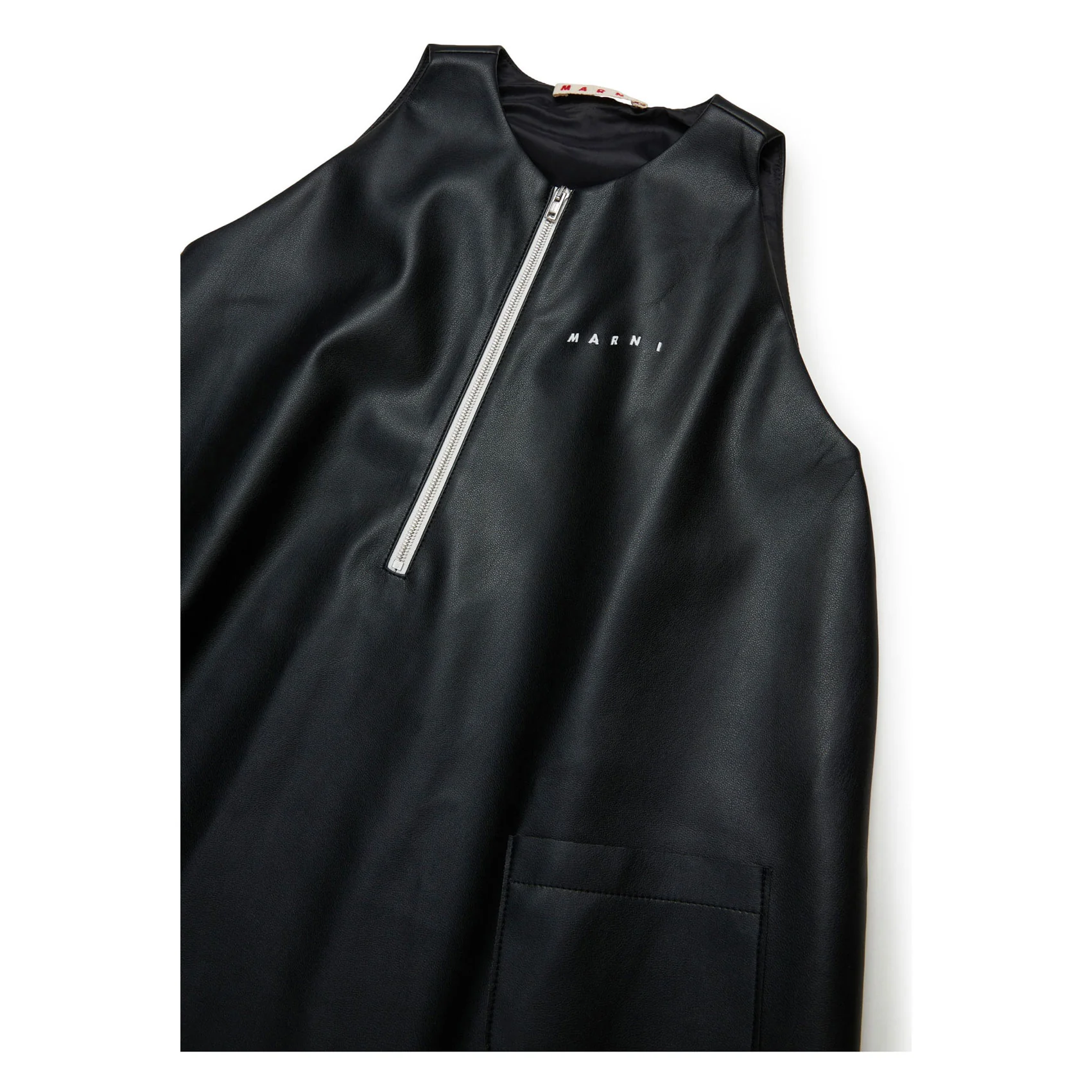Marni Black Marni Patch Leather Dress - Image 4