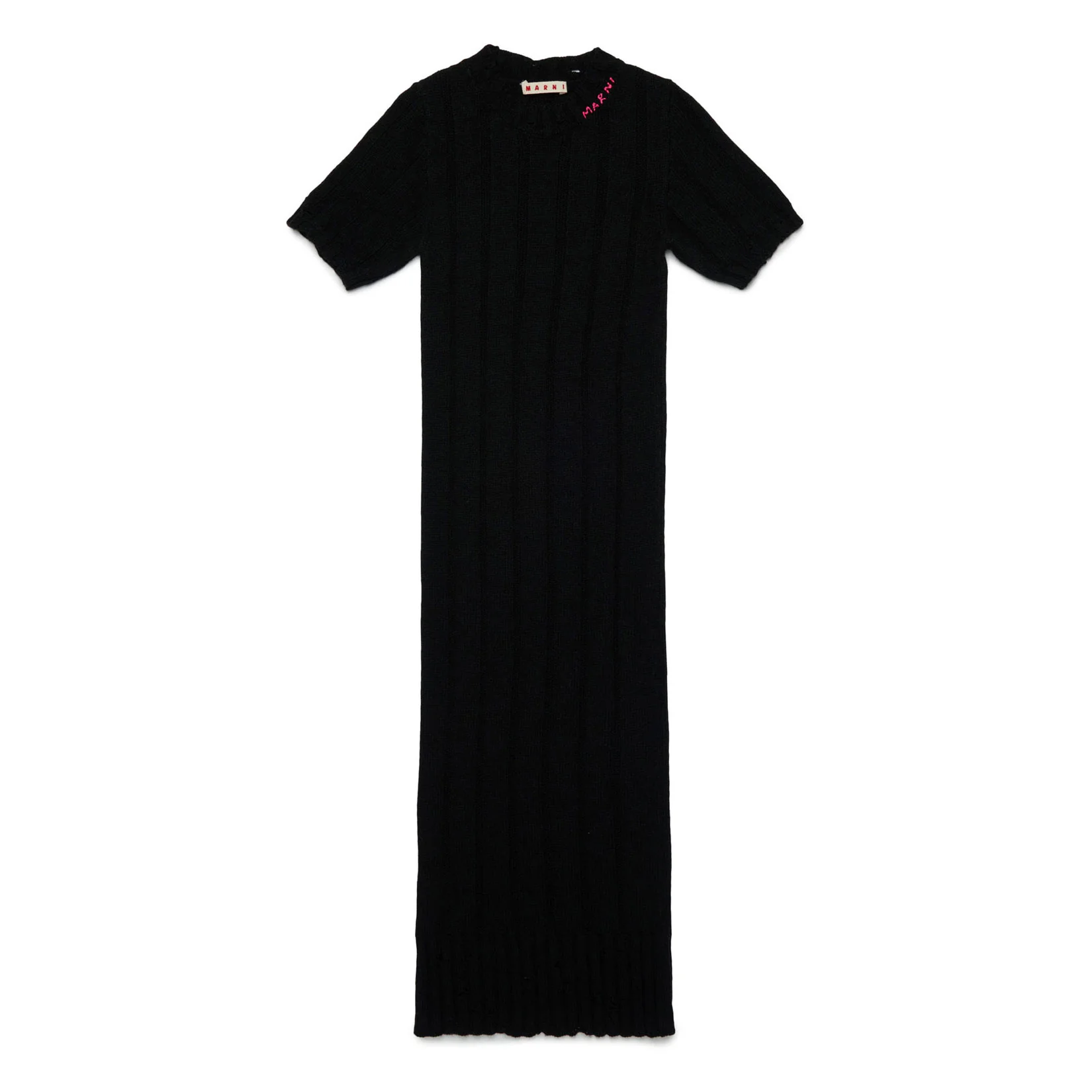 Marni Black Stitched Logo Maxi Dress