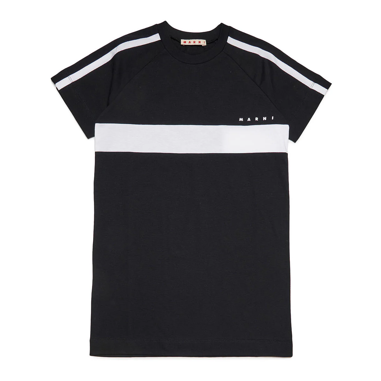 Marni Black Striped Sleeve Dress