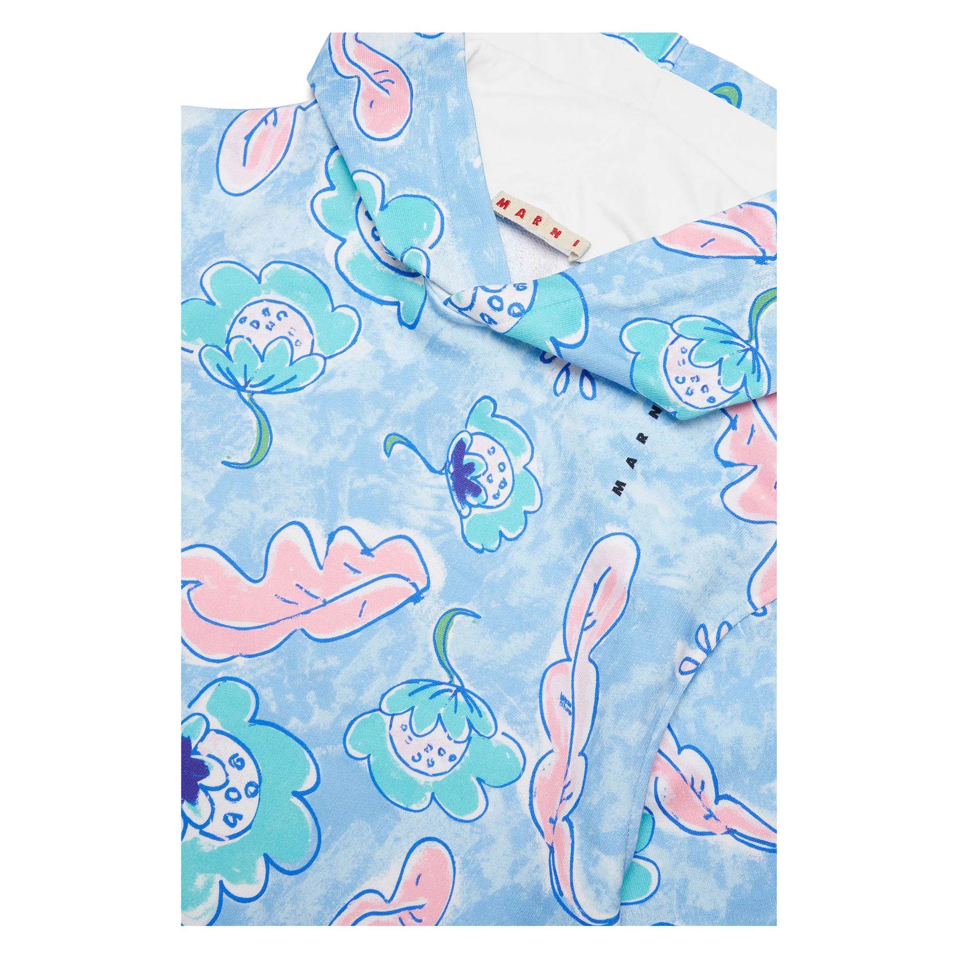 Marni Blue Hawaiin Floral Hooded Dress - Image 5