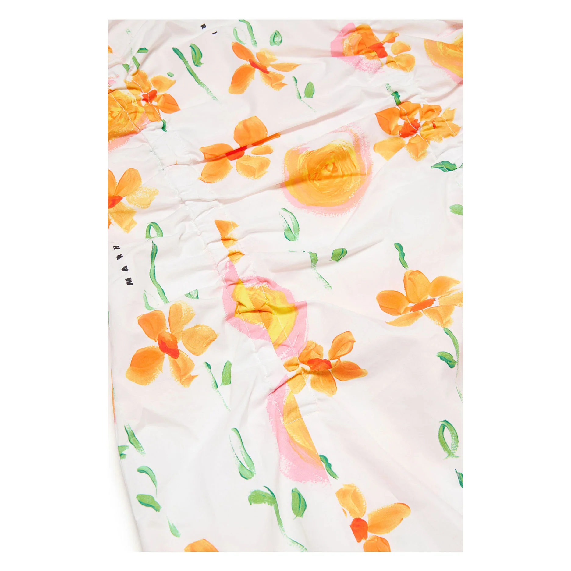 Marni White/Orange Floral Dress - Image 4