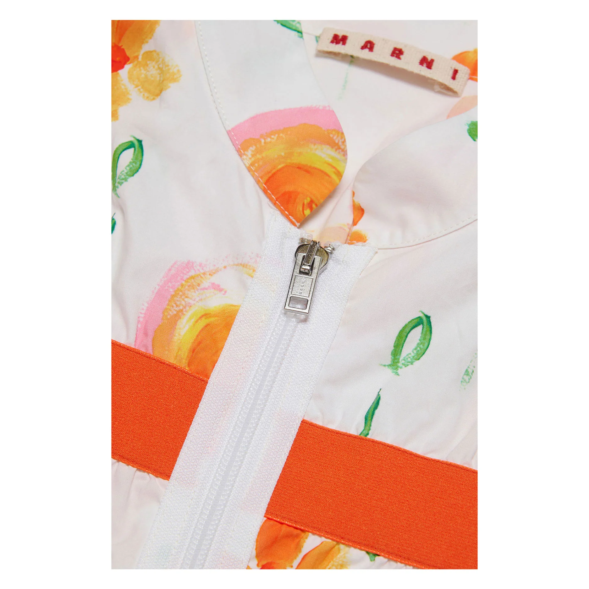 Marni White/Orange Floral Jacket - Image 5
