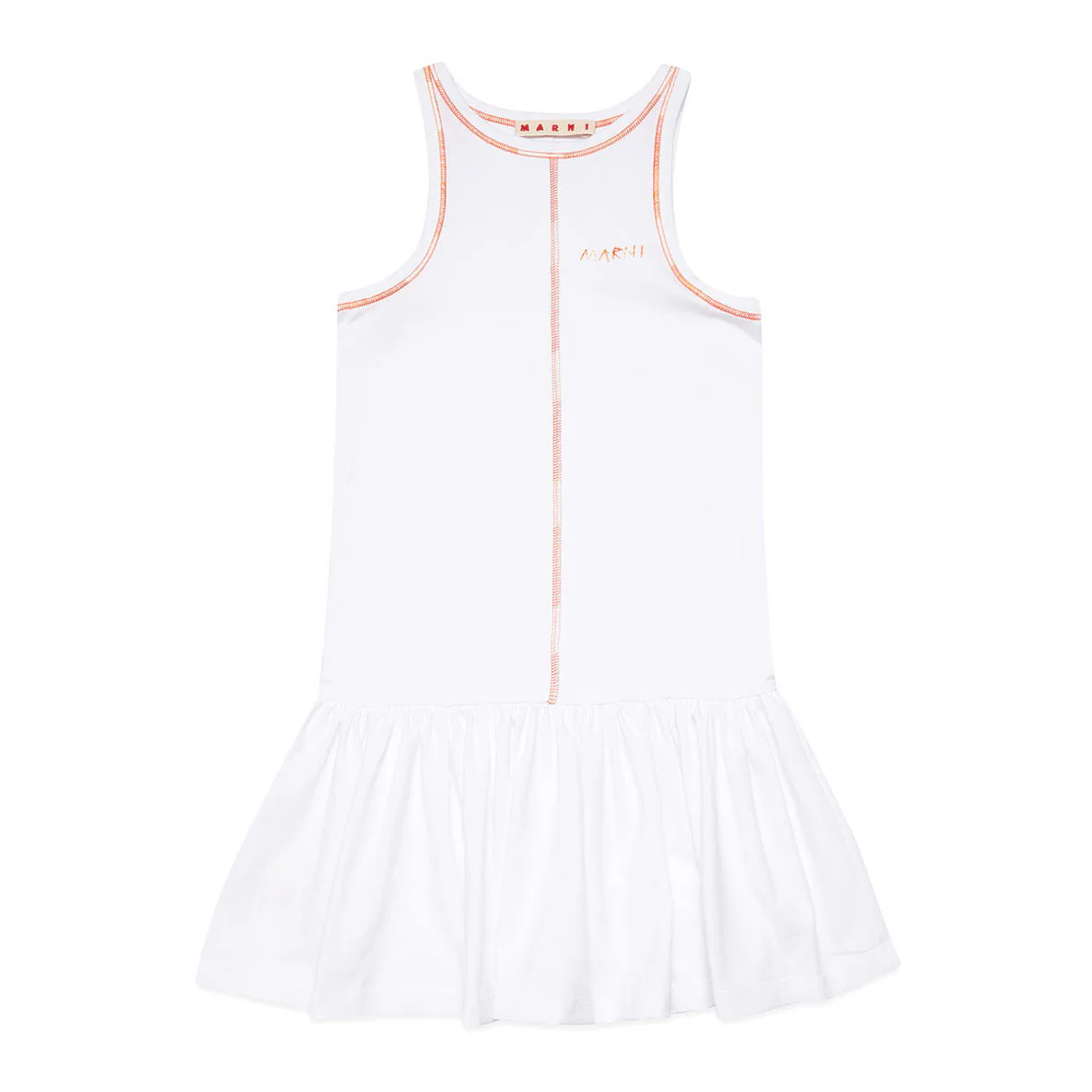 Marni White Stitched Jumper Dress