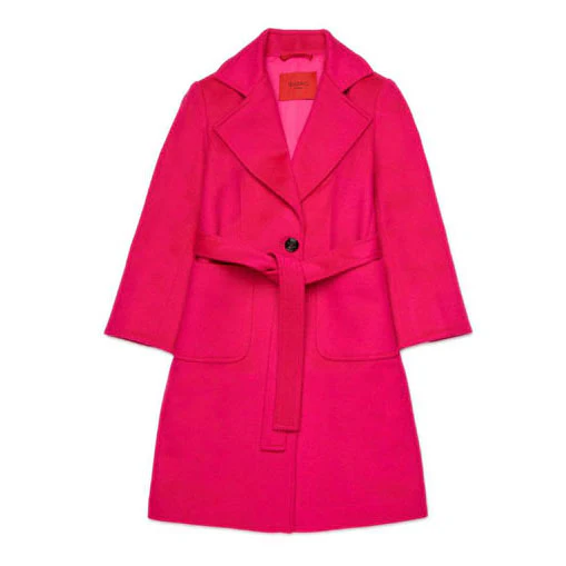 Max and Co Pink Wool Trench Coat