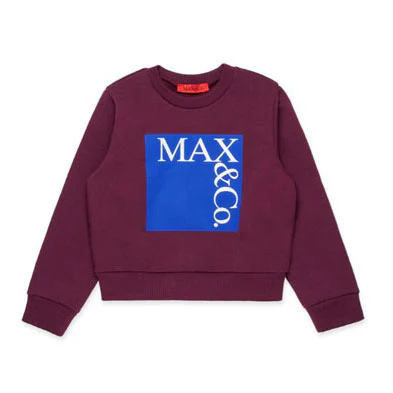 Max and Co Plum Square Logo Sweatshirt