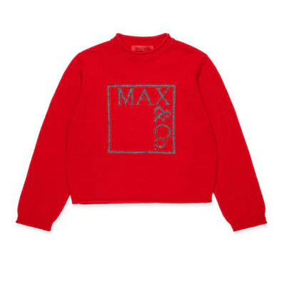 Max and Co Red Maglia Logo Sweater