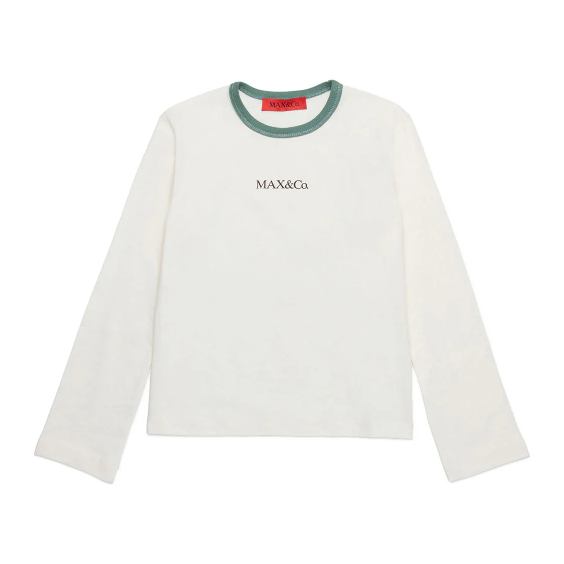 Max and Co White Long Sleeve T-shirt With Logo