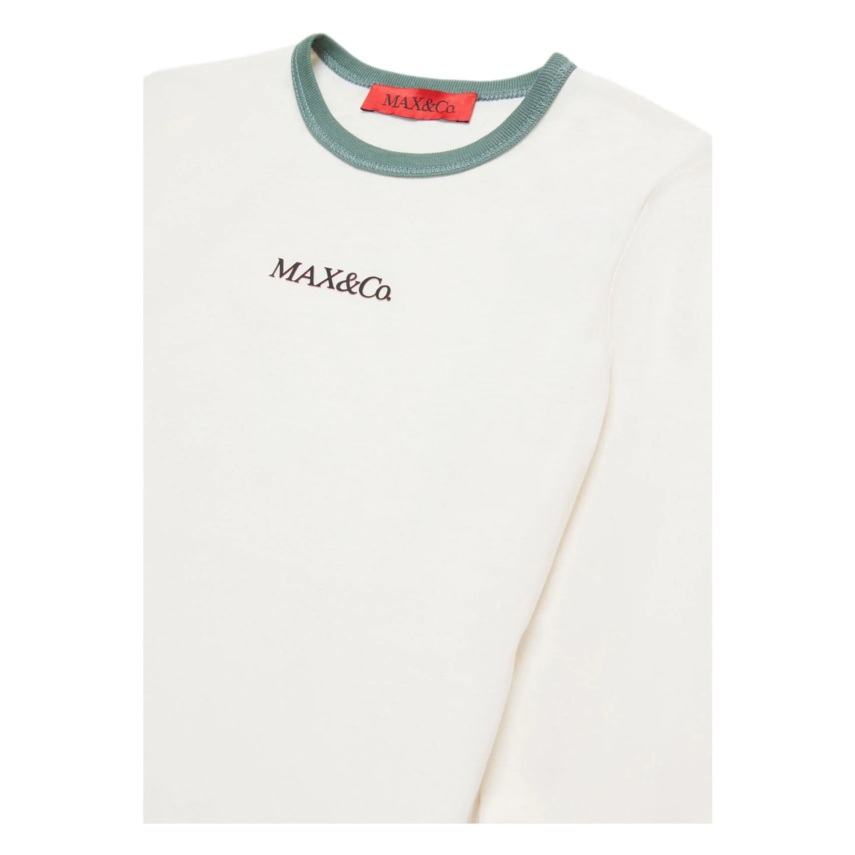 Max and Co White Long Sleeve T-shirt With Logo - Image 3