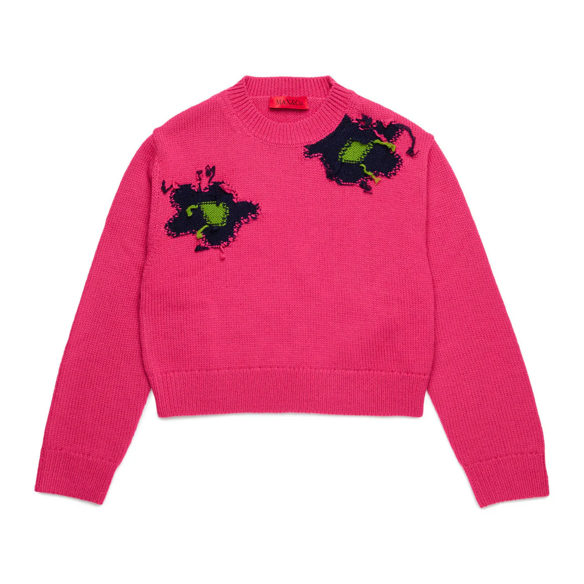 Max and Co Wool Blend Pullover With Flowers
