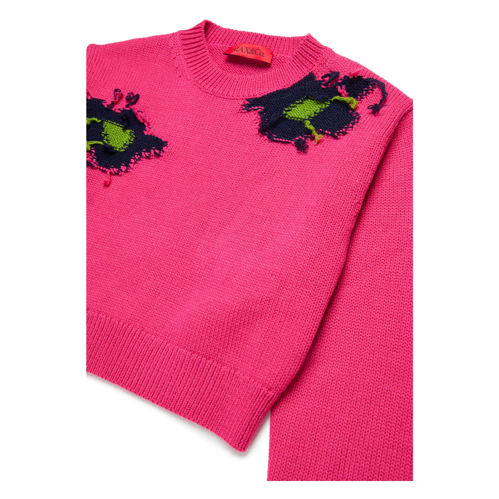 Max and Co Wool Blend Pullover With Flowers - Image 3