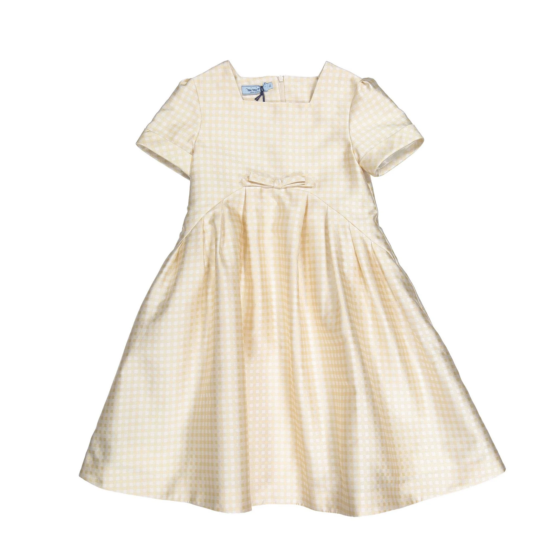 Mimisol Beige Vichy-Mikado Long Dress