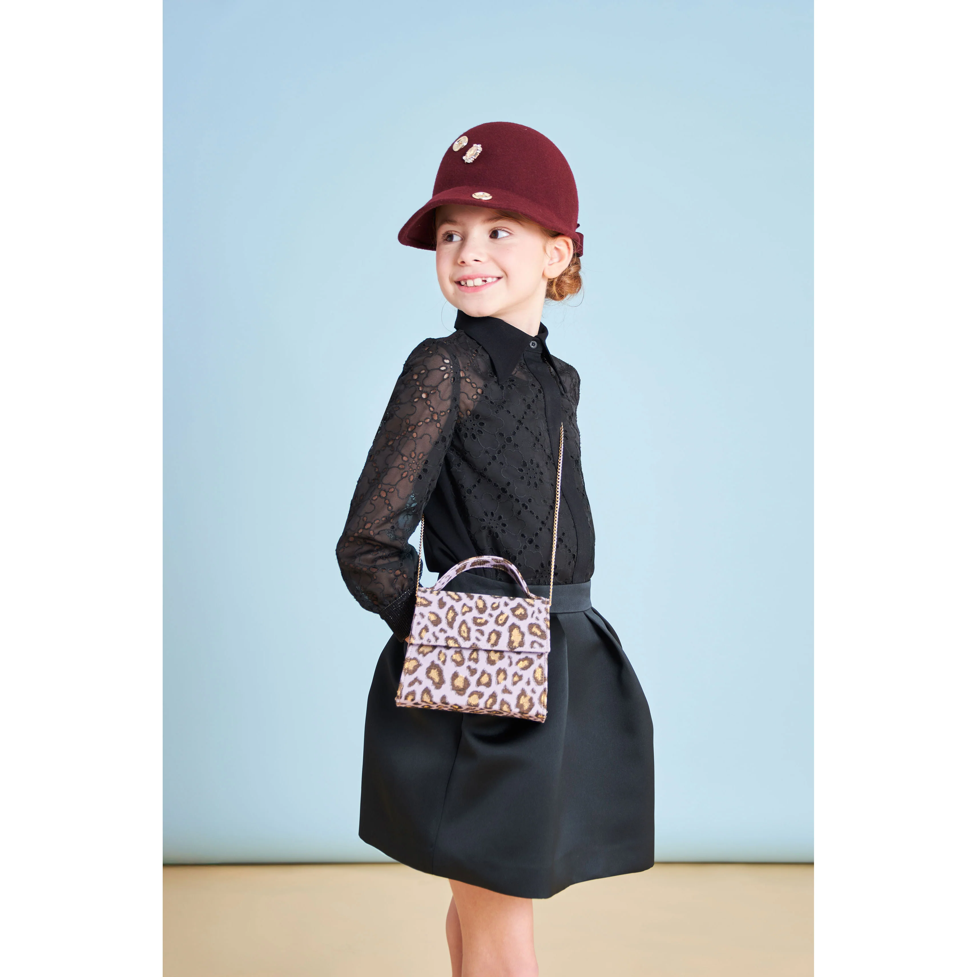 Mimisol Black Embroidered Chiffon Blouse - Image 2