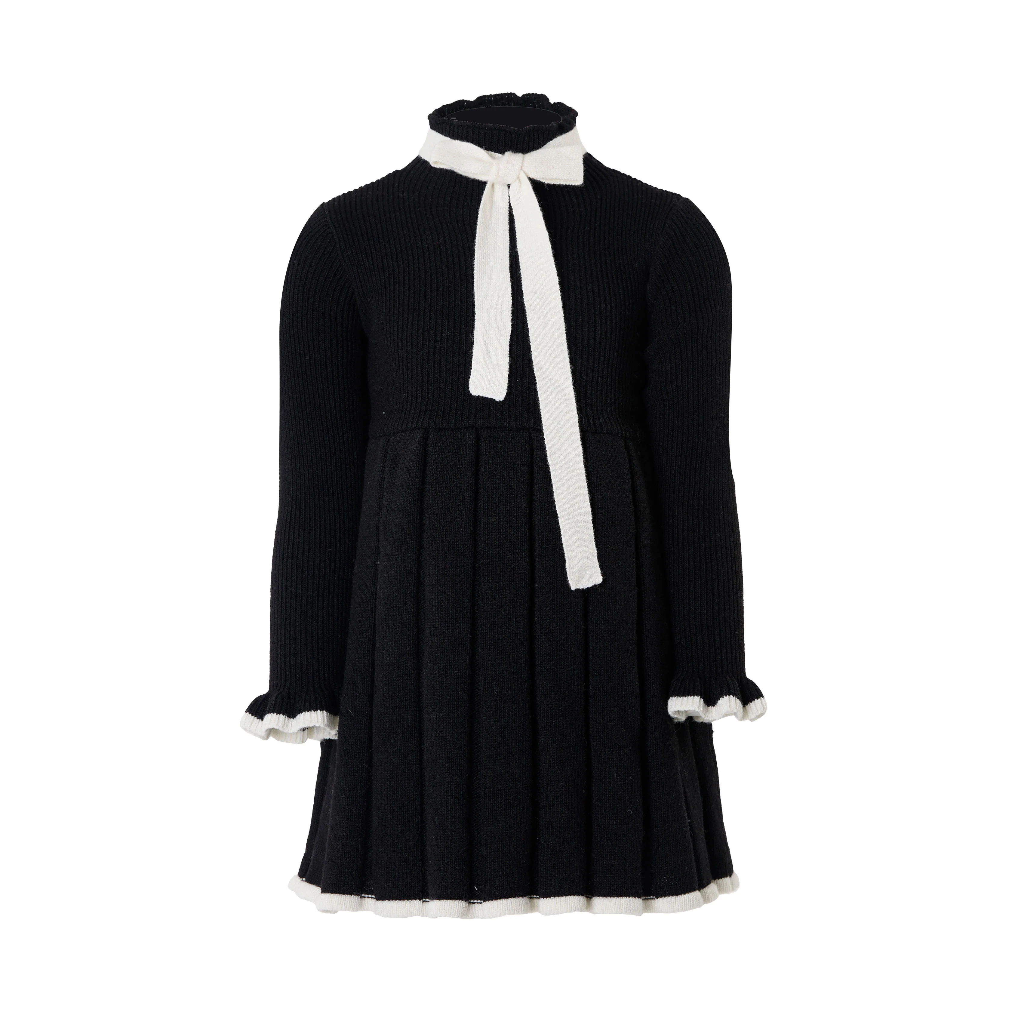 Mimisol Black Multicolor Knit Dress