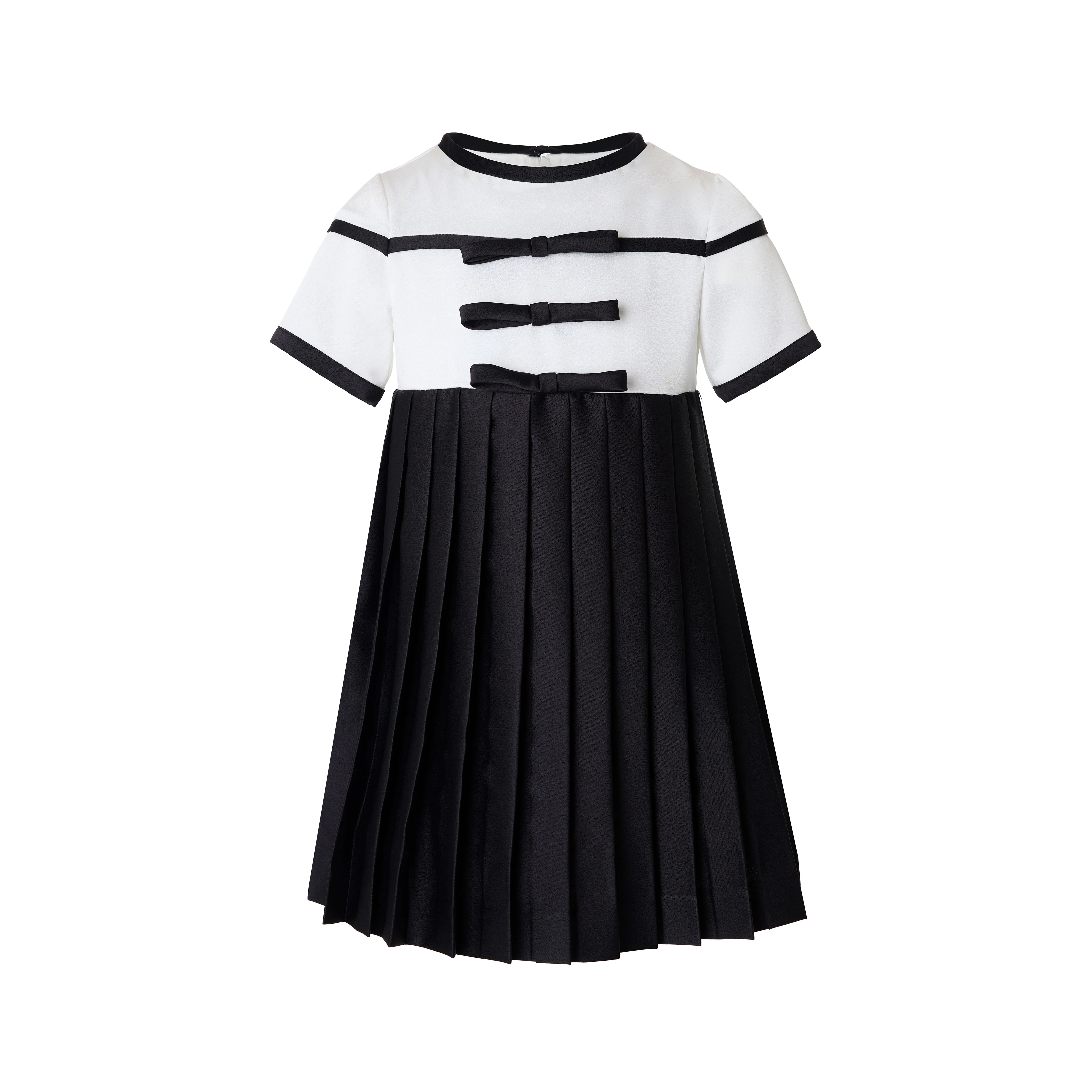 Mimisol Black  Satin Crepe Pleated Dress