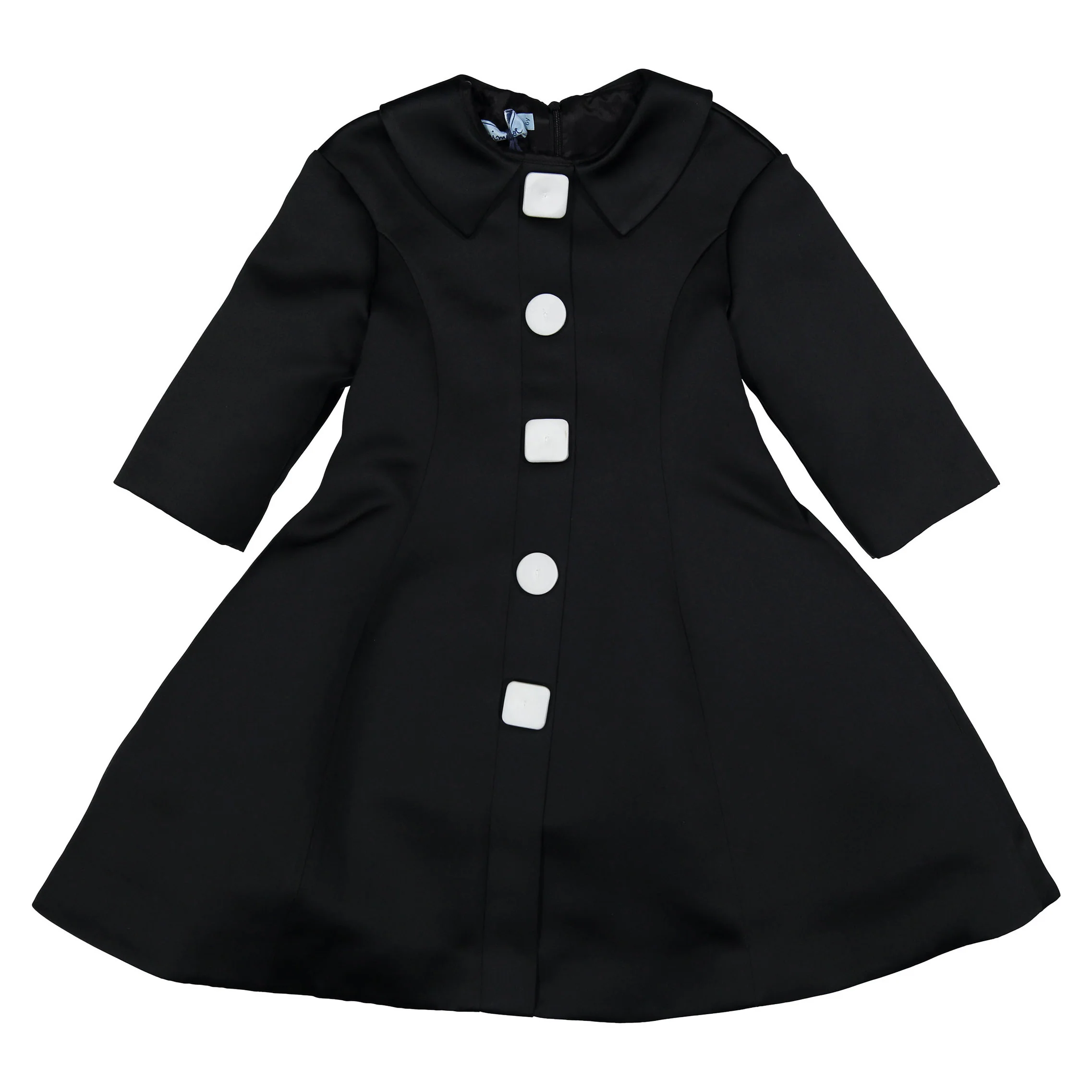 Mimisol Black White Redingote Dress