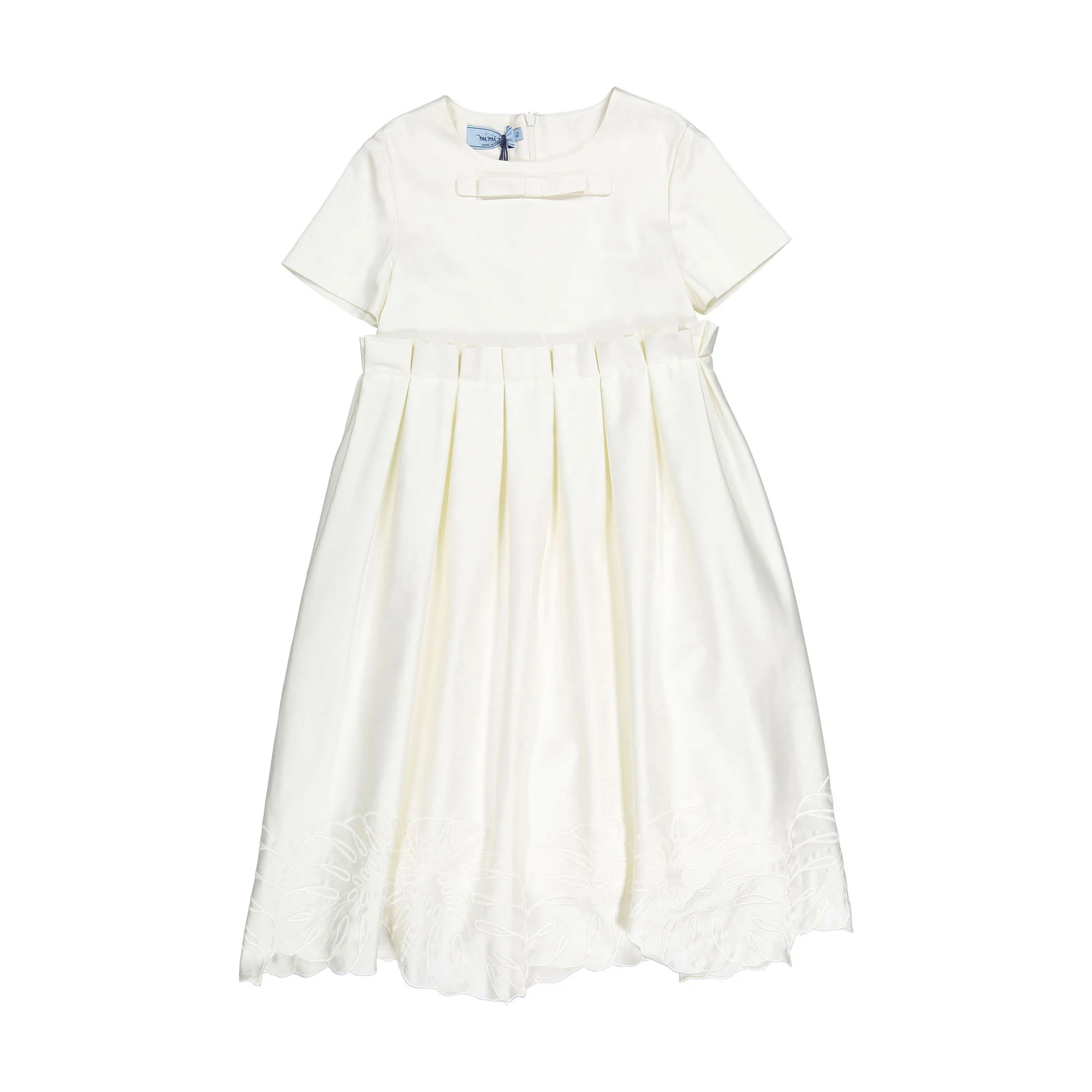 Mimisol Cream Leaf Embroidery Long Dress