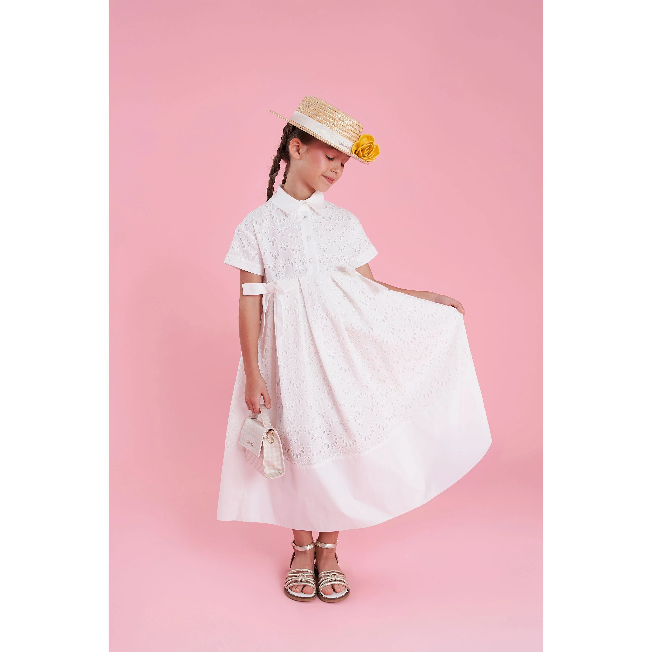 Mimisol Cream Sangallo  Maxi Dress - Image 2
