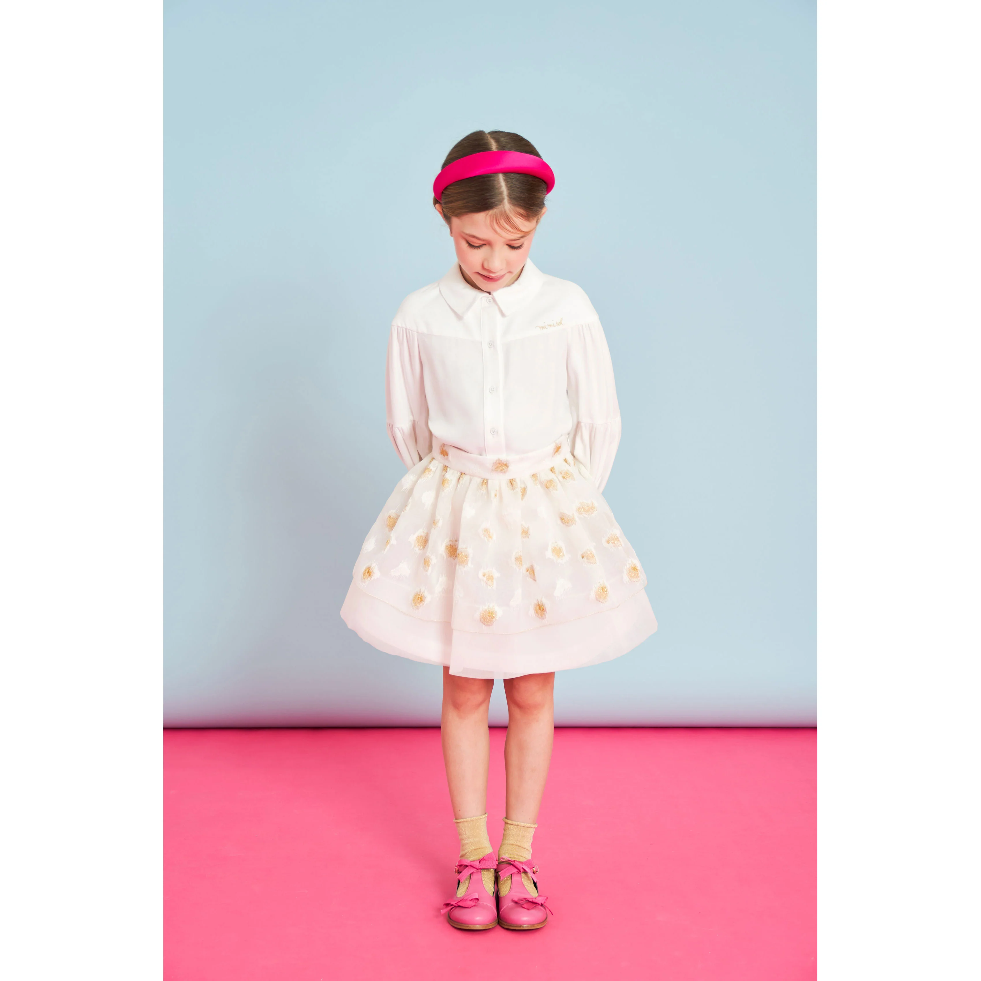 Mimisol Cream Twill Blouse - Image 2